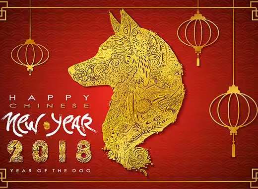 极具中国特色的2018年新年海报模板下载[ai]
