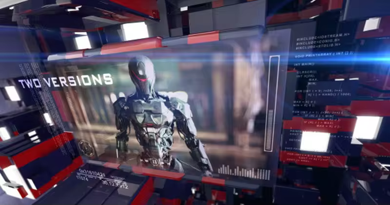 3D科幻技术旋转屏幕开场AE模板 3D Sci-Fi Technology