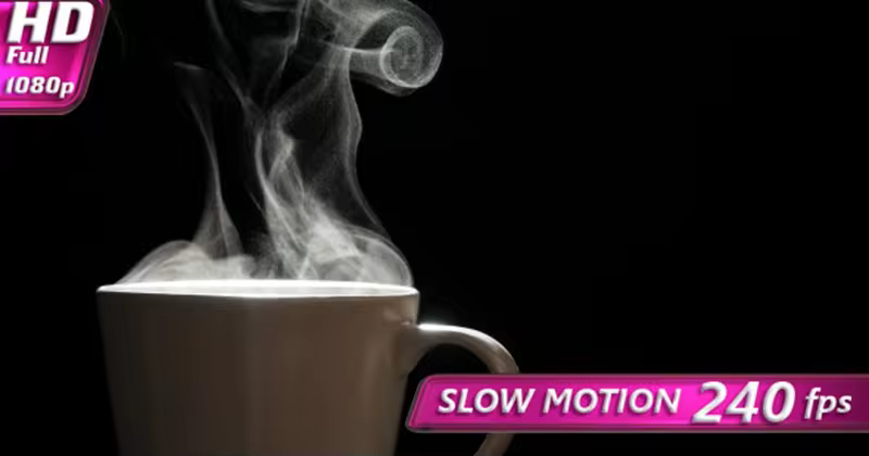 热腾腾饮料特写镜头视频素材 Steam From a Mug With a Hot Drink