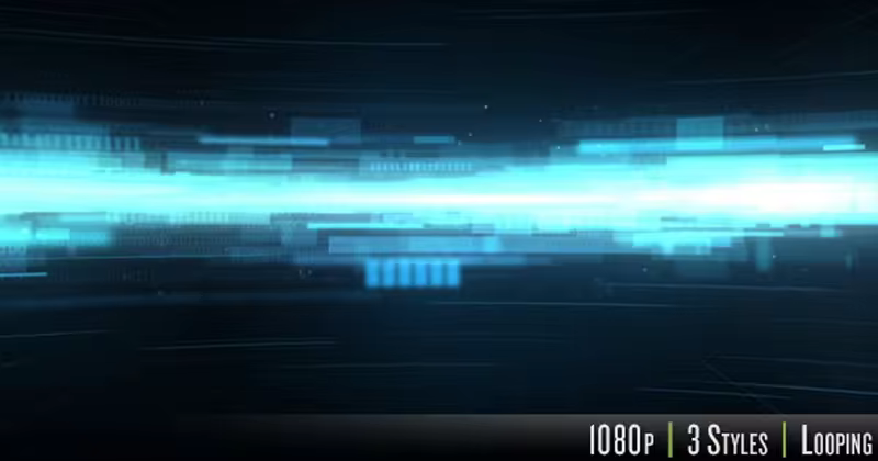 虚拟发光技术数据信号背景视频素材 Virtual Glowing Tech Data
