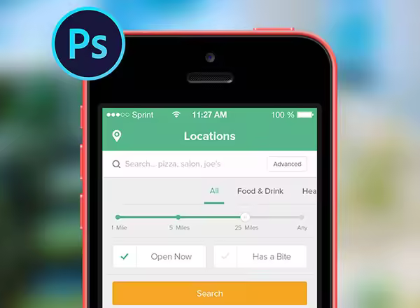 查找附近餐厅主题APP模版 Restaurant App For iOS