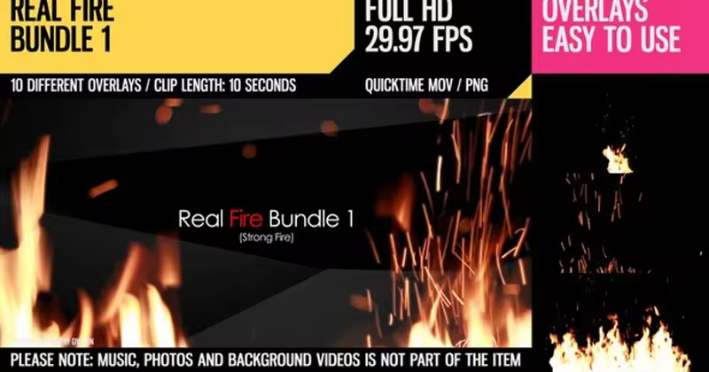 逼真火焰高清视频素材包 Real Fire Bundle 1