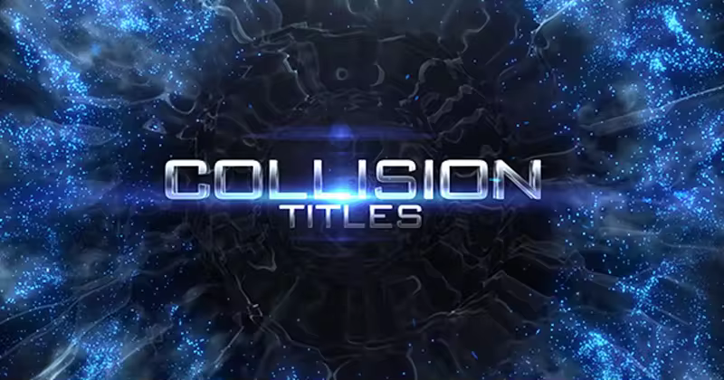 炫酷粒子撞击特效视频标题AE模板 Collision Titles