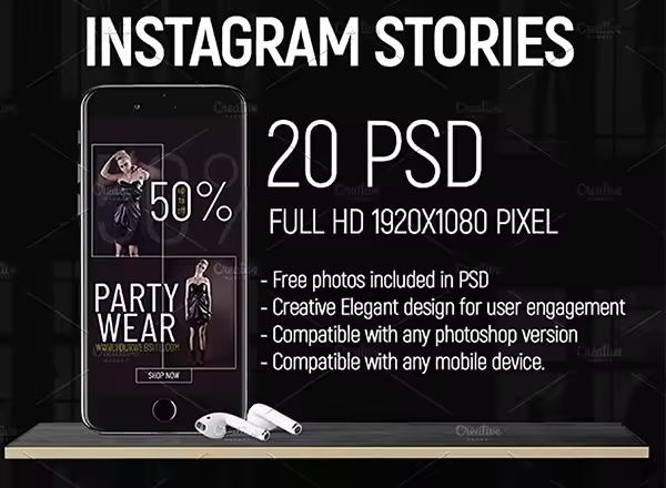 20个高端时尚购物banner社交媒体Instagram设计模板