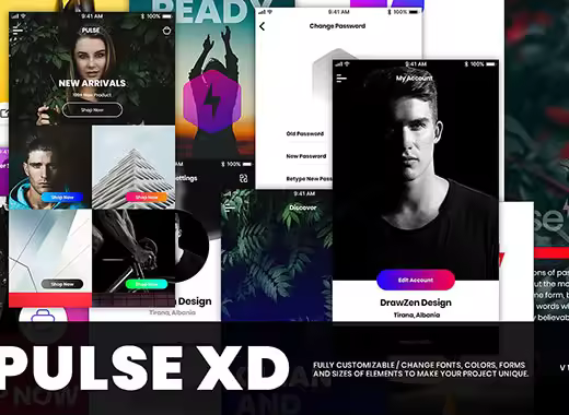 小咖下午茶：酷炫的多功能购物类APP UI KITS套装下载[XD]