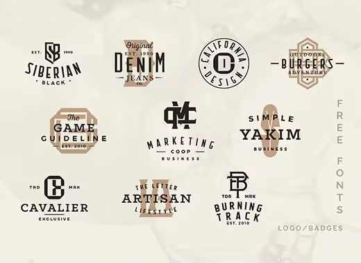 10个精心设计的复古风格LOGO模板下载[psd,eps]