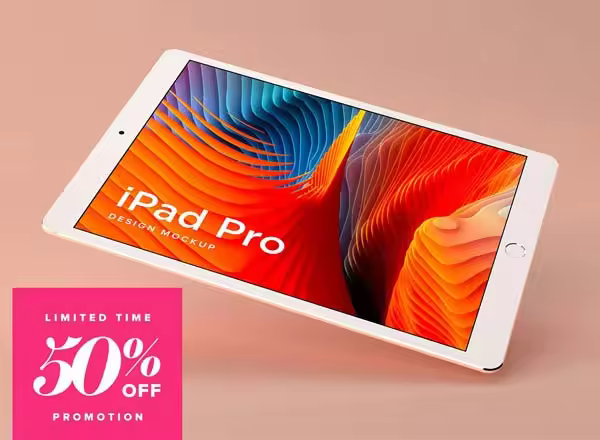 多角度iPad Pro APP设计展示模型Mockups