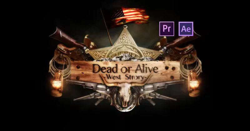 史诗般“生与死”Logo特效片头PR模板 Epic Dead or Alive Logo
