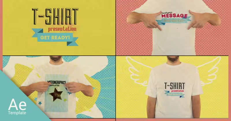 T恤印花动画特效视频开场AE模板 T Shirt Opener