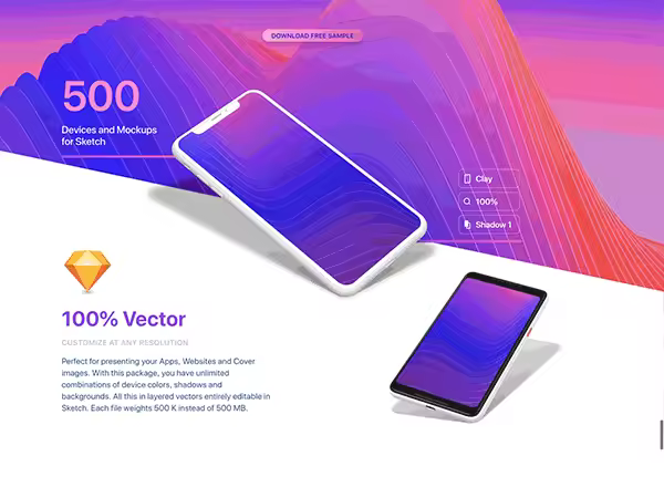 小咖下午茶：超级漂亮的苹果安装UI设计展示模型Mockups下载[iPhone X，Android,iPad，Sketch,1.32GB]