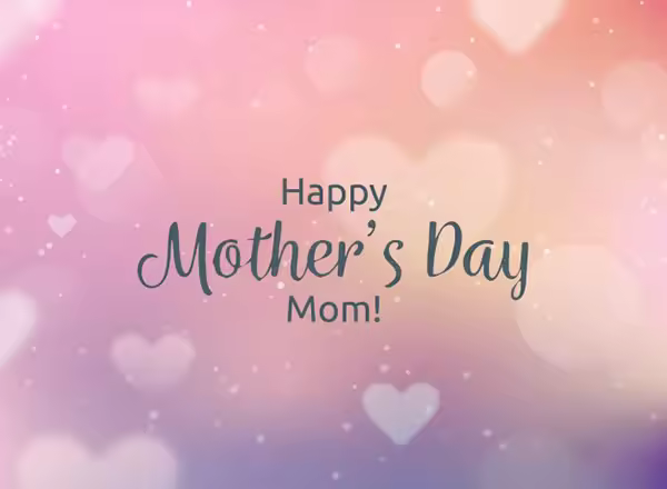 母亲节温馨心形主题背景 Mother’s day background in blurred style