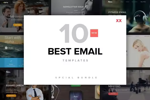 10套企业商务电子邮件营销EDM模板 Alpha Pro BUNDLE – 10 Unique Emails