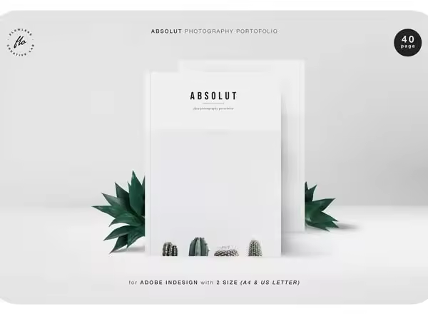 简约时尚的摄影画册杂志模版下载indd