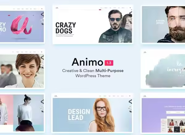 超级创意 WordPress 主题模板（30+模板）Animo – Creative & Clean Multi-Purpose WordPress T