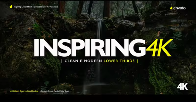 创意片头动态字幕特效PR模板 Inspiring Lower Thirds for Premiere