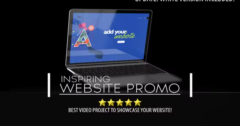 网站设计炫酷动态演示AE模板 Inspiring Web Promo