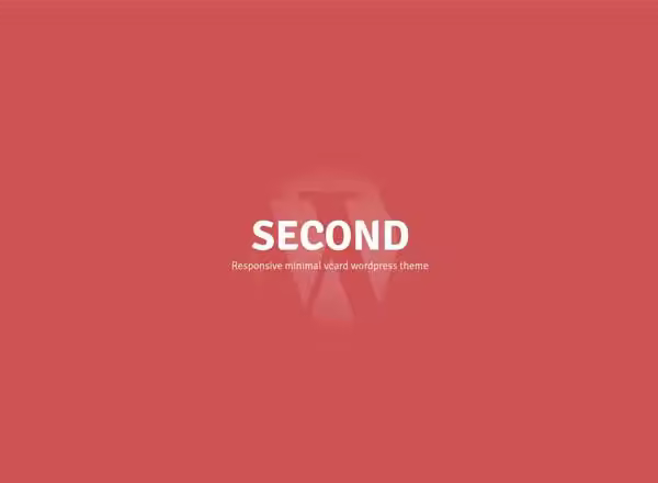 个人简历/作品展示博客WP主题 Second Responsive WordPress V-card