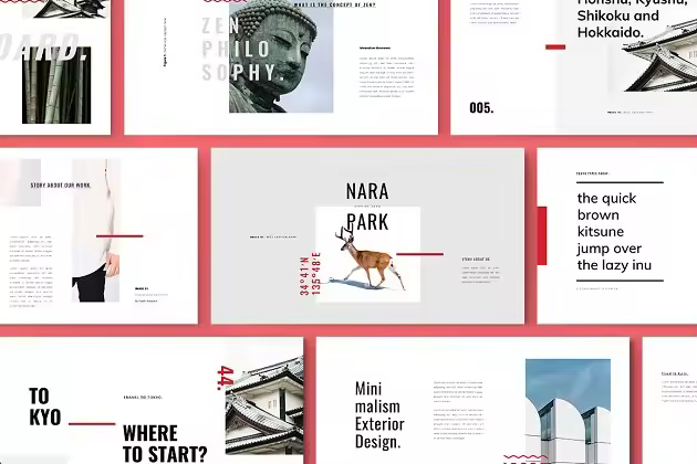 日式性冷淡风创意幻灯片模板 Keynote ROKA Keynote Template