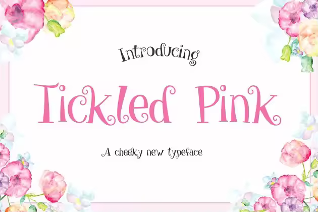时尚古怪少女英文字体 Tickled Pink