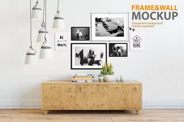 相框画框&墙纸墙漆展示样机 Interior Frame & Wall Mockup – 04