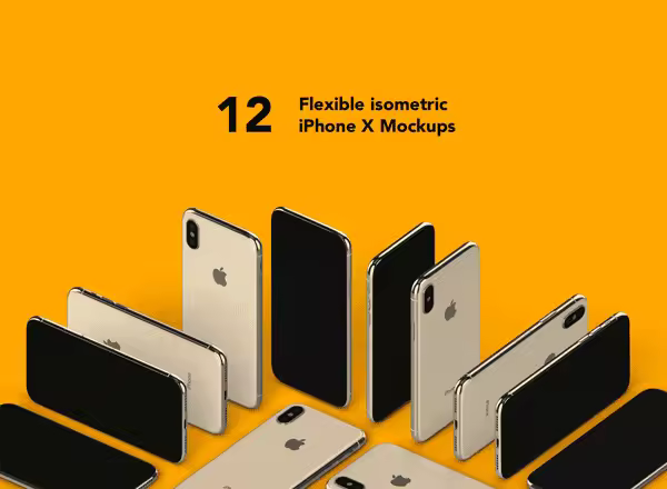 小咖下午茶：质感超强的多角度iPhone X APP UI设计展示模型Mockups下载[PSD]
