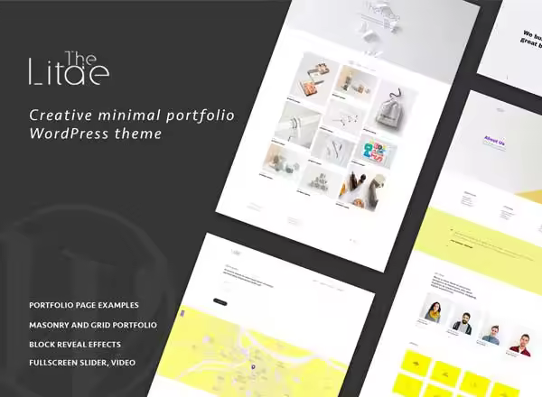 创意类博客 WordPress 主题 The Litae – Minimal Portfolio WordPress Theme