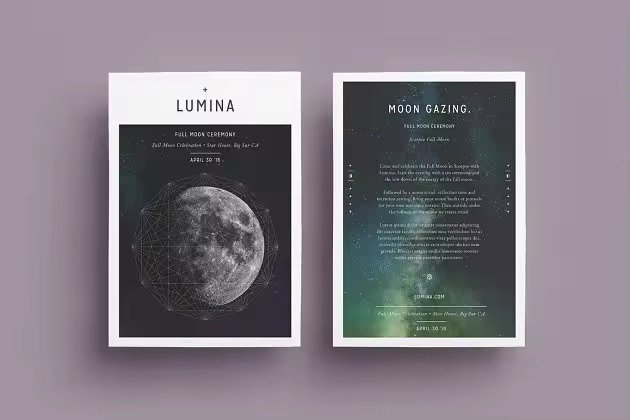 现代简约风多用途海报传单模板 LUMINA Flyer Template