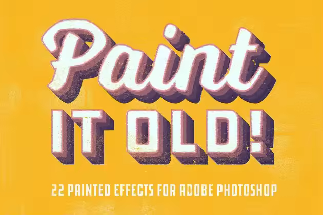 复古做旧油画效果PS图层样式 Paint it old!