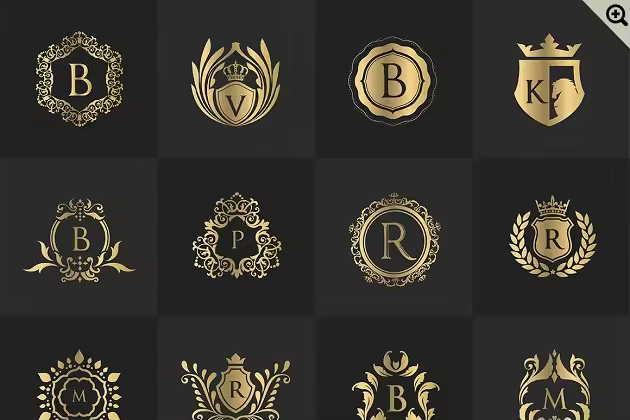 32款奢华品牌logo模板(PSD) 32 Luxury logo set (PSD)