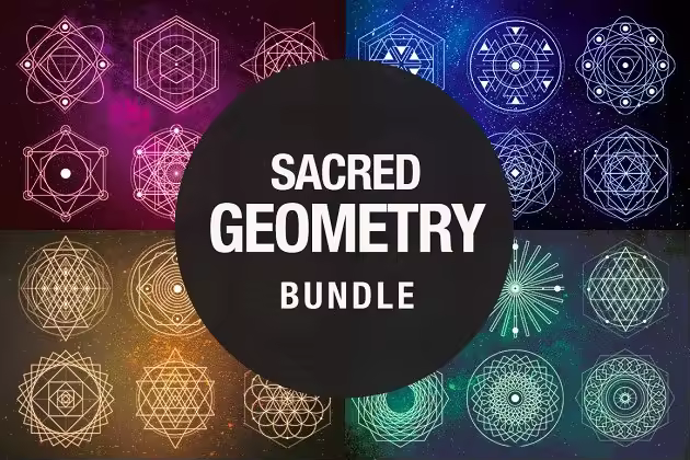 神圣几何矢量图形设计素材集 Sacred Geometry Bundle