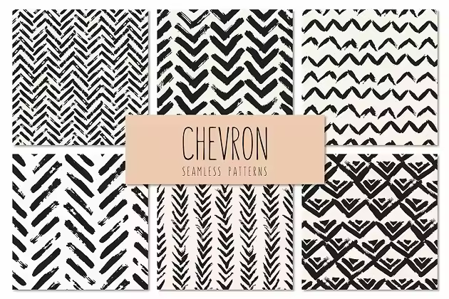 人字图形无缝纹理 Chevron. Seamless Patterns Set v.3