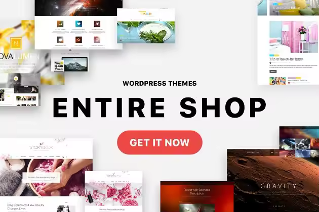 现代设计风格WordPress个人博客主题模板合集 ENTIRE SHOP Theme Bundle (PRO)
