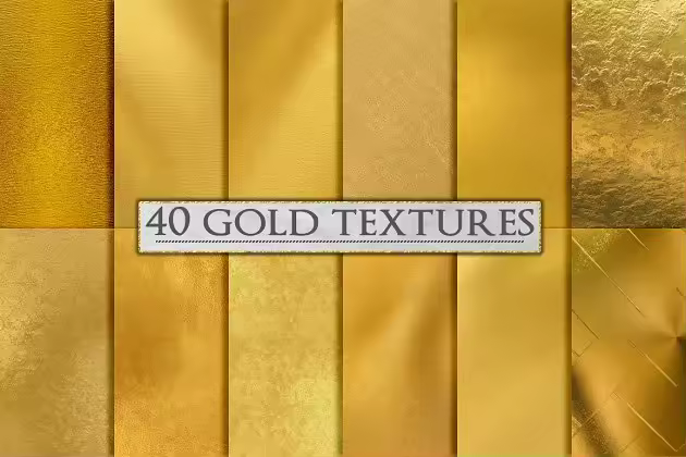 各种金漆纹理背景合集 Gold Foil Textures, Gold Backgrounds