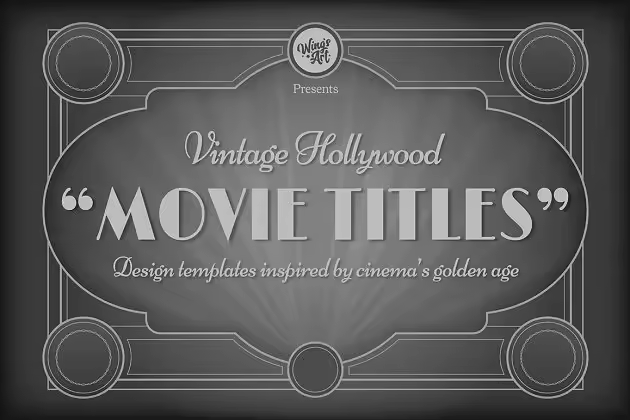 好莱坞电影名设计模板 Hollywood Movie Title Templates