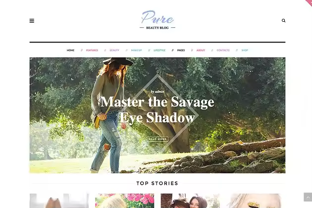田园乡村生活风WordPress主题 Pure lifestyle blog WordPress Theme