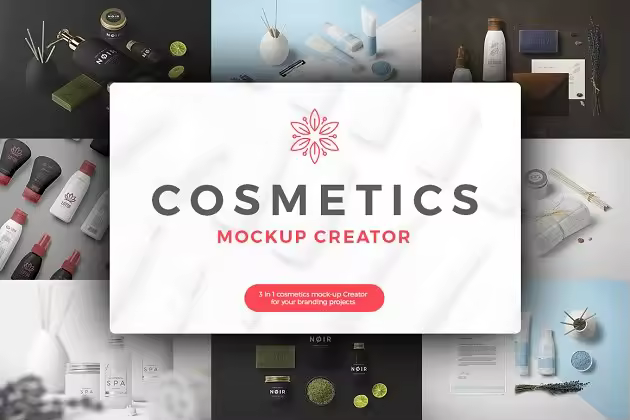 化妆品品牌超级样机大合集[1.91GB] Cosmetics Mock-Up Creator