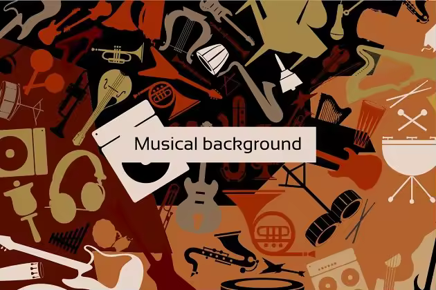 各类乐器图案背景素材 Musical background