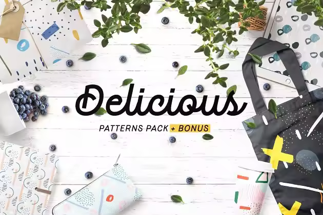 多彩美味可口矢量背景纹理合集 Delicious Motives Patterns Pack