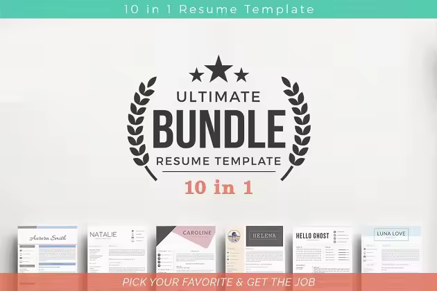 10合一简历模板合集 10 in 1 Resume Templates Bundle