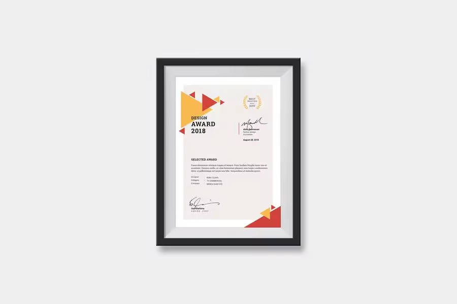 产品认证/产品授权证书设计模板素材 Certificate