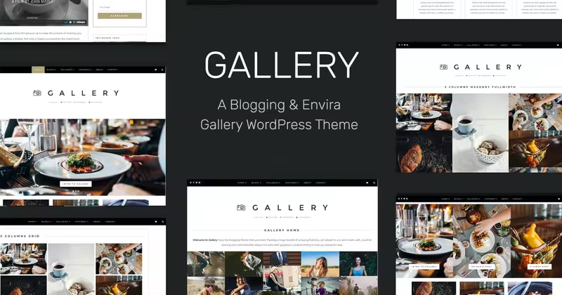电子相册WordPress博客主题 Gallery – Blogging&Envira Gallery WordPress Theme