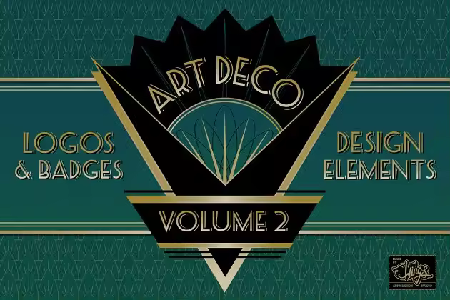 装饰艺术复古风格Logo模板 Art Deco Logos Templates
