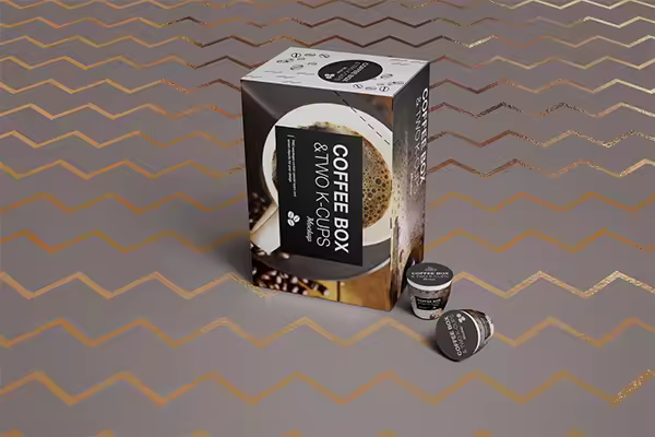 高品质的时尚咖啡包装VI样机展示模型mockups