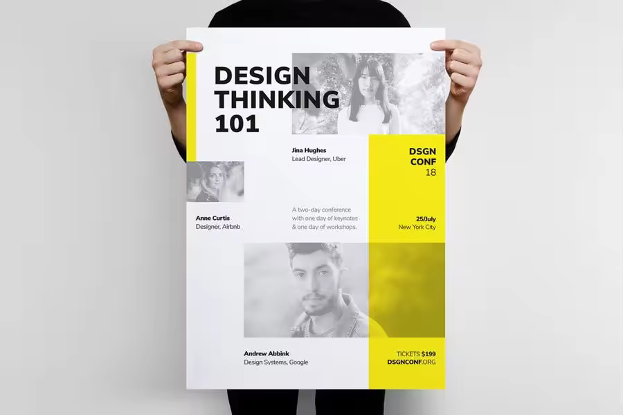 商业演讲/大会门票销售海报设计模板 DSGN Series 5 Poster / Flyer Template