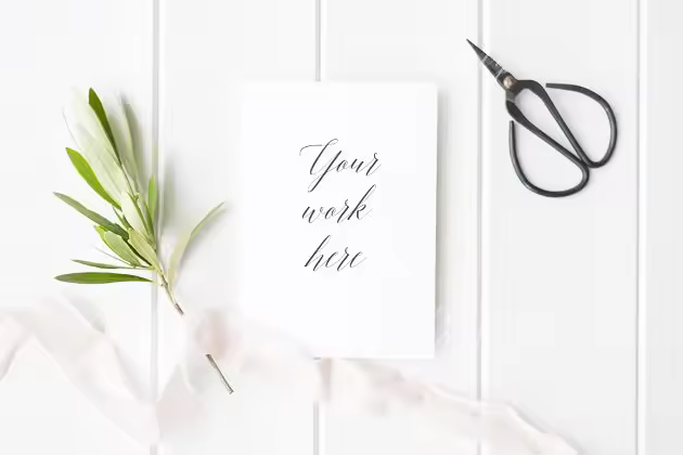 婚礼婚庆卡片邀请卡样机模板 Wedding card mock up – Psd + Jpeg