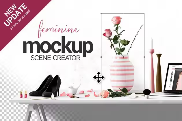 职业女性场景样机模板[1.17GB] Feminine Scene Creator