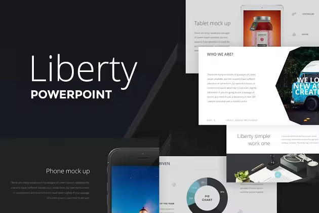 70+页创意产品服务演示 PPT幻灯片模板 Liberty PowerPoint Presentation