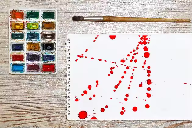 10款抽象红墨水飞溅污渍背景 10 JPG Abstract red ink splash