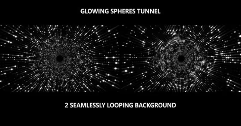 星际太空光点隧道高清背景视频 Glowing Spheres Tunnels