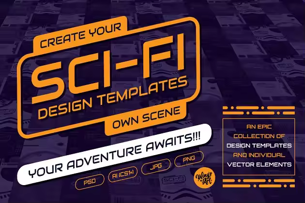 科幻科技元素设计模板 Science Fiction Design Templates